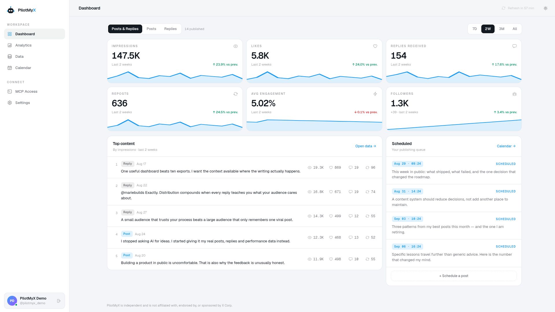 PilotMyX screenshot 1