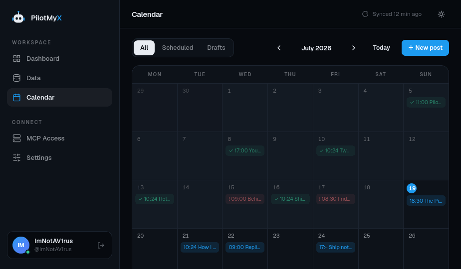 Calendar page