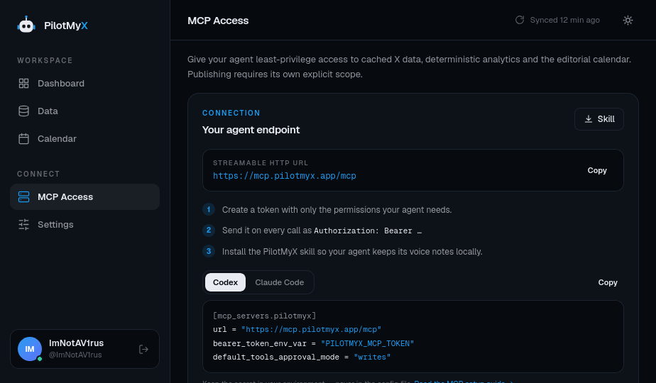 MCP Access page